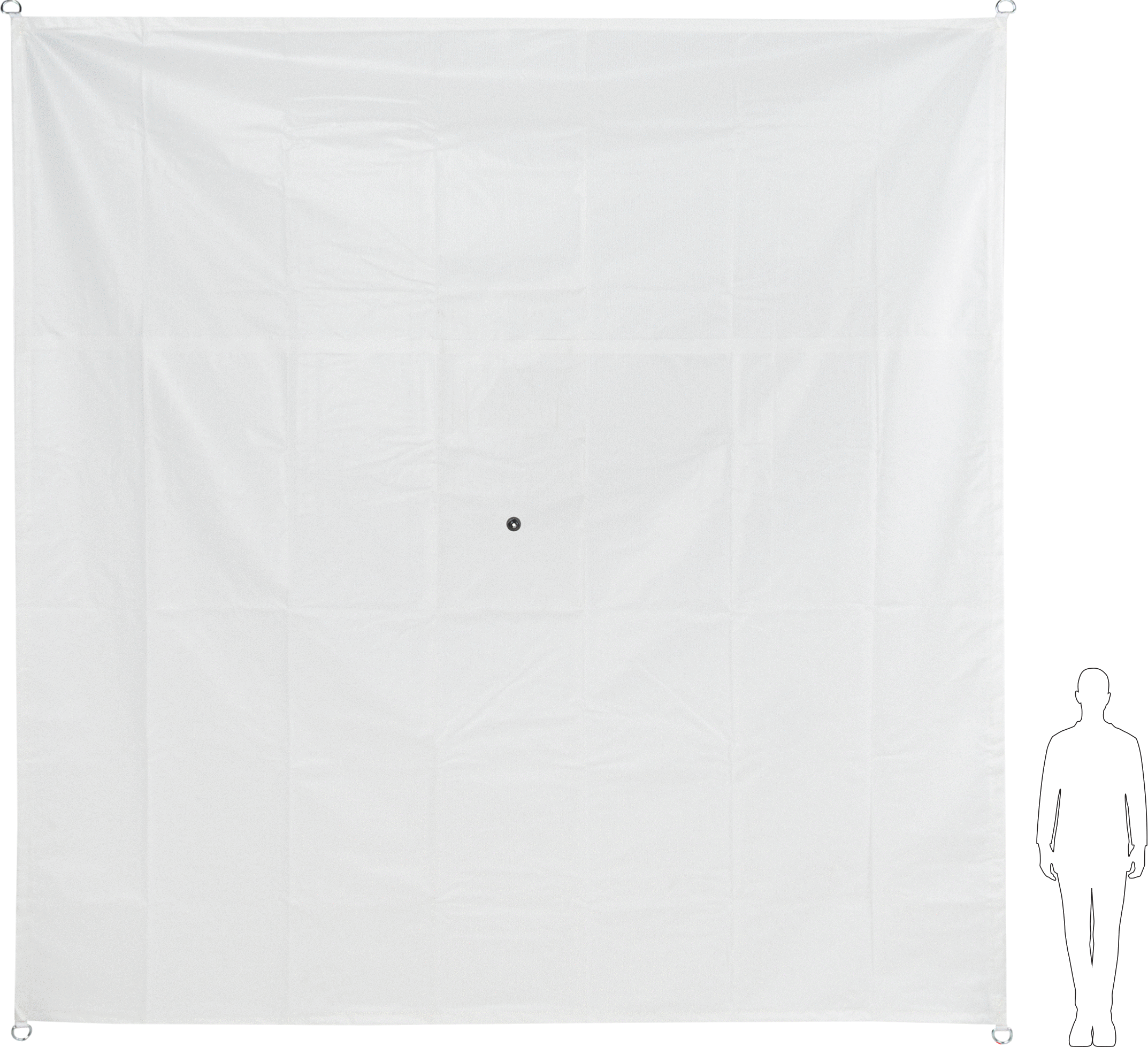 Tavan Sızıntı Drenaj Brandası, Vinil Kaplı Polyester Kumaş, 15' Genişlik x 15' Uzunluk