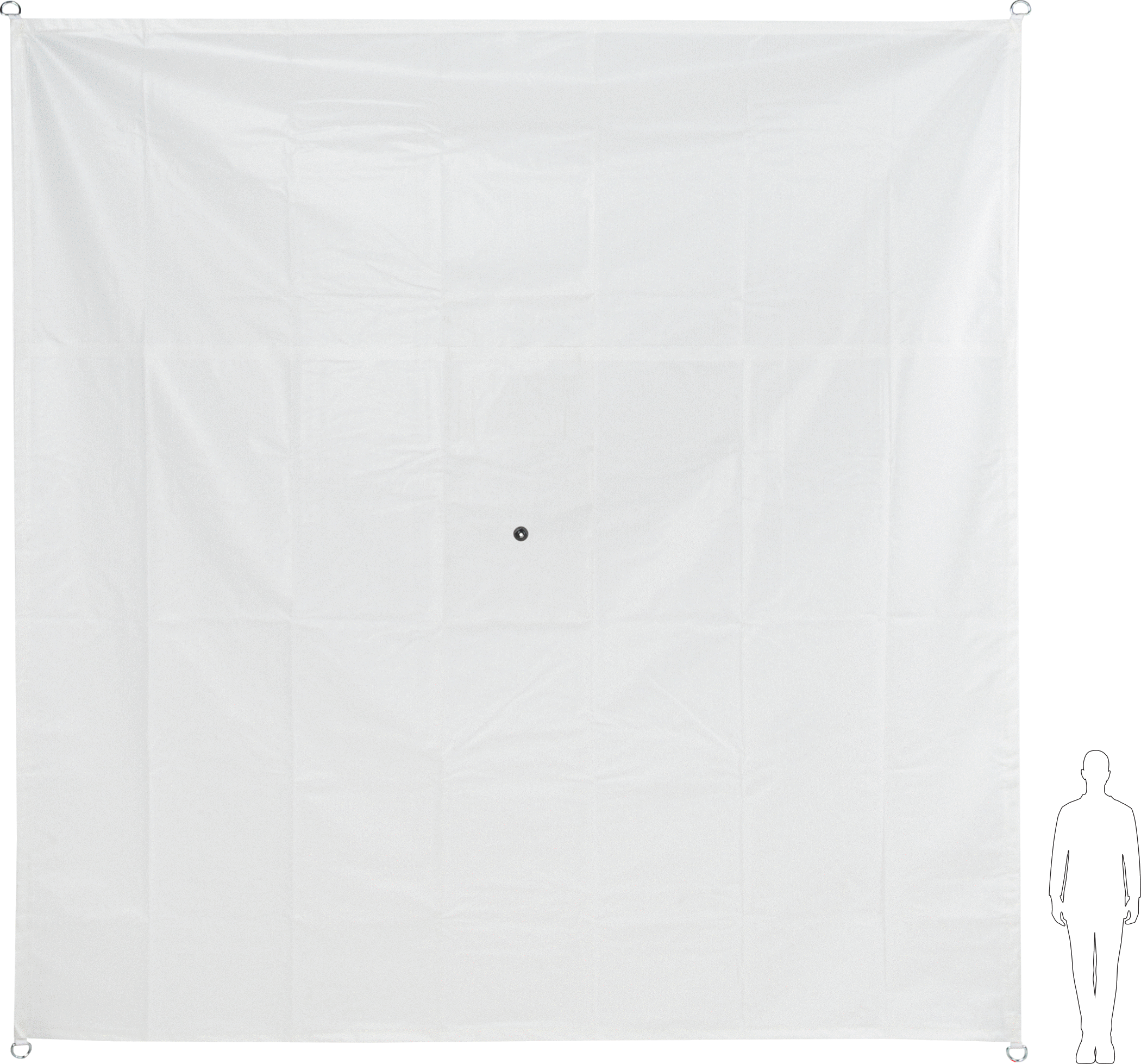 Tavan Sızıntı Drenaj Brandası, Vinil Kaplı Polyester Kumaş, 20' Genişlik x 20' Uzunluk