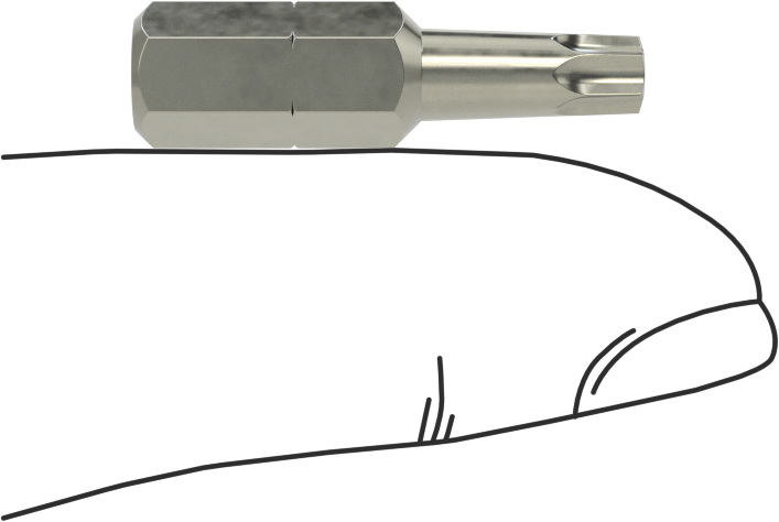 Vida Tutucu T20 Torx Ucu, 1/4" Altıgen Şaft