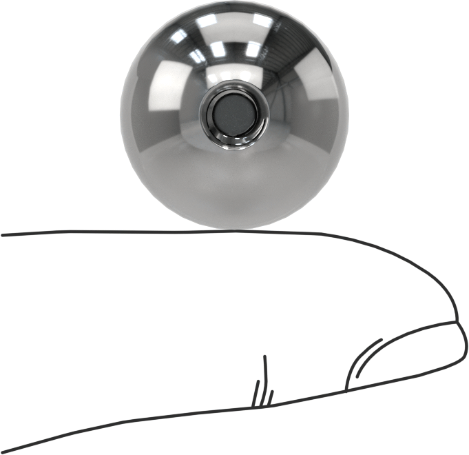 Paslanmaz Çelik Top Topuz, 10-24 Dişli Delik ile, 3/4" Baş Çapı