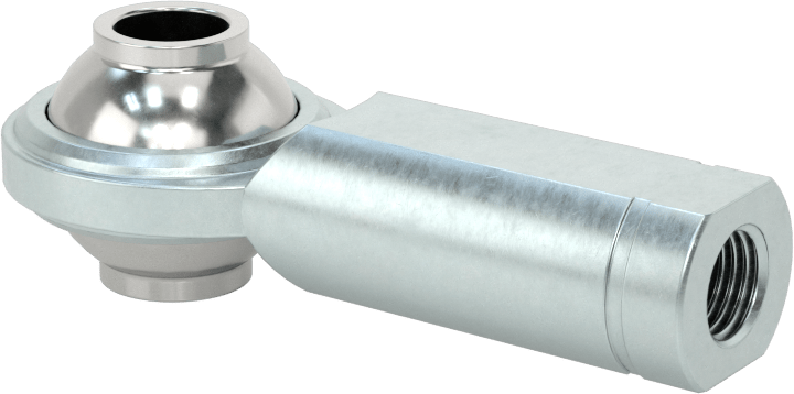 Süper Döner Bilyeli Mafsal Çubuk Ucu, Çinko Kaplama, 3/8"-24 İç Diş