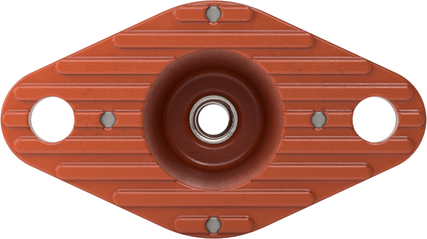 Silikon Titreşim Sönümleyici Cıvatalı Montaj, 5/16"-18 Dişli Ek Parça, 120 lbs. Kapasite, 1" Toplam Yükseklik