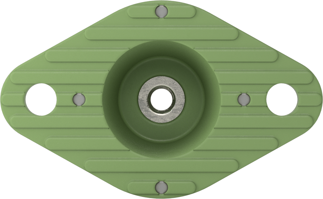 Silikon Titreşim Sönümleyici Cıvatalı Montaj, 1/2"-13 Dişli Ek Parça, 250 lbs. Kapasite, 1,75 inç Toplam Yükseklik