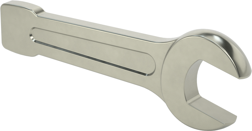 Vurmalı Açık Uçlu Anahtar, 36 mm Boyut, 8-1/2" Toplam Uzunluk