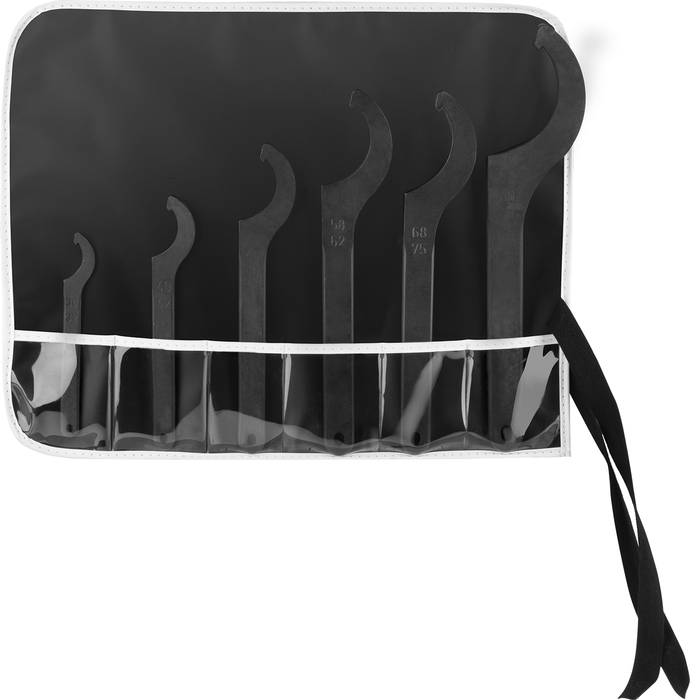 Yan Taraftaki Yivler için Kanca Anahtarı, 6 Parça Set, 1-3/16“ ila 3-35/64” Daire Çapı için