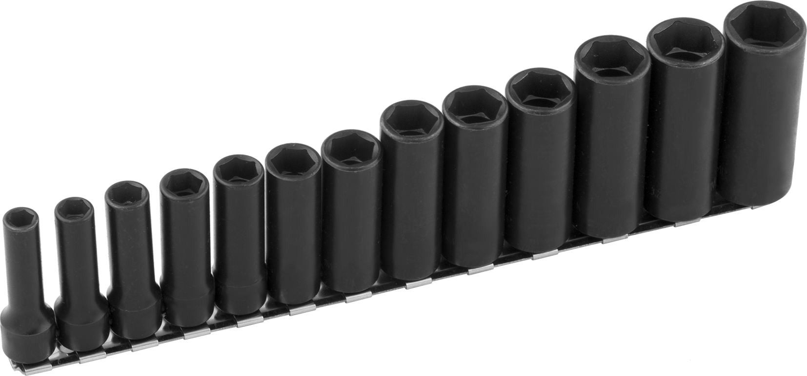 6 Uçlu Darbeli Soket, 13 Parça Set, 3/8" Kare Tahrik, Derin Soketler