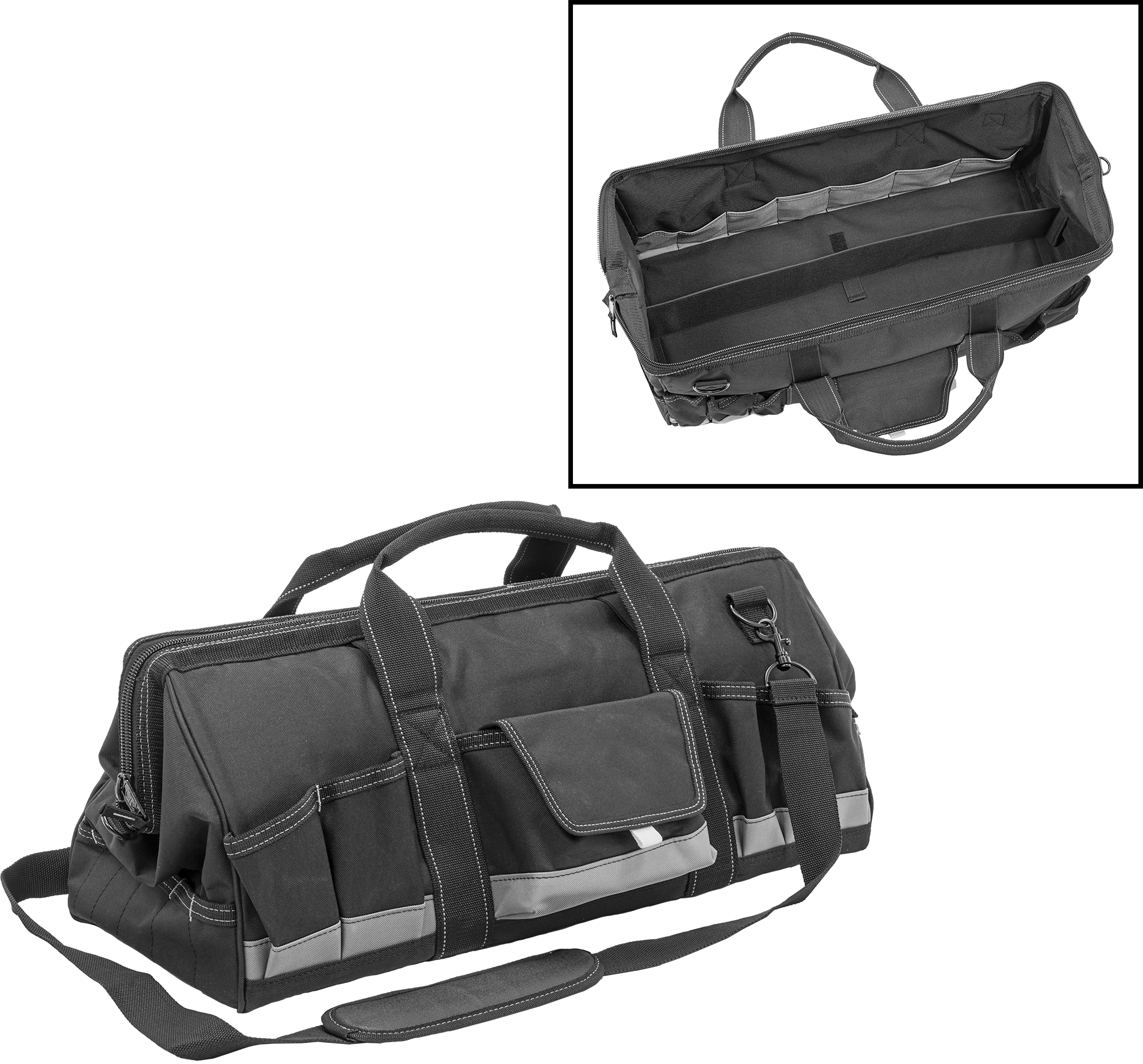 Fermuarlı Alet Çantaları, 32 Bölme, 24“ x 11” x 12" Toplam Boyut