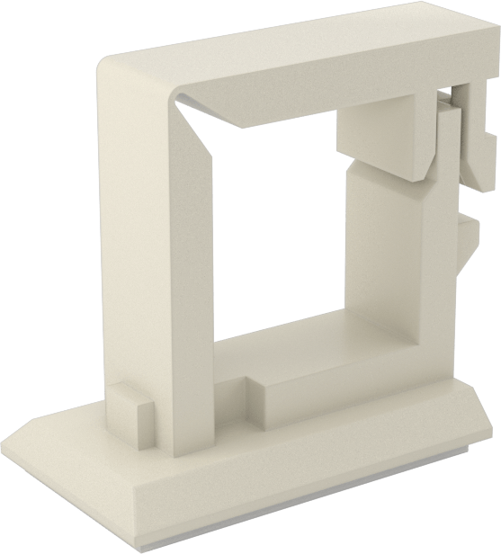 Yapışkan Arka Yüzlü Kablo Tutucu, 3/8" Maksimum Demet Çapı için, 3/4" Toplam Uzunluk, 1/2" Toplam Genişlik