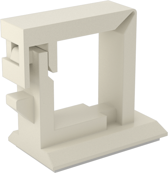 Yapışkan Arka Yüzlü Kablo Tutucu, 3/8" Maksimum Demet Çapı için, 3/4" Toplam Uzunluk, 1/2" Toplam Genişlik