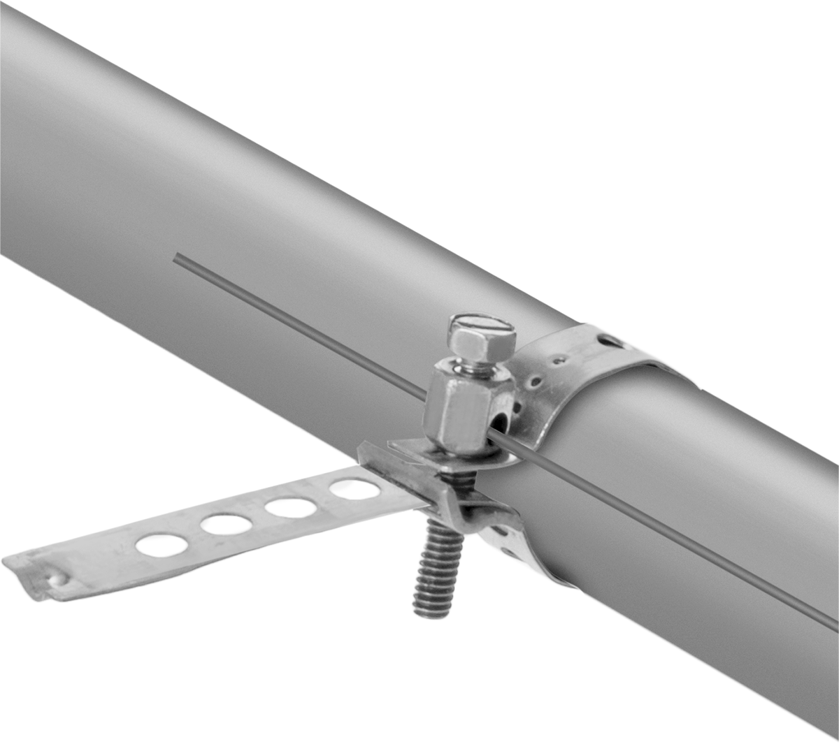 Topraklama Kayışı, 1/2“ ila 1” Boru Dış Çapı için, Galvanizli Çelik