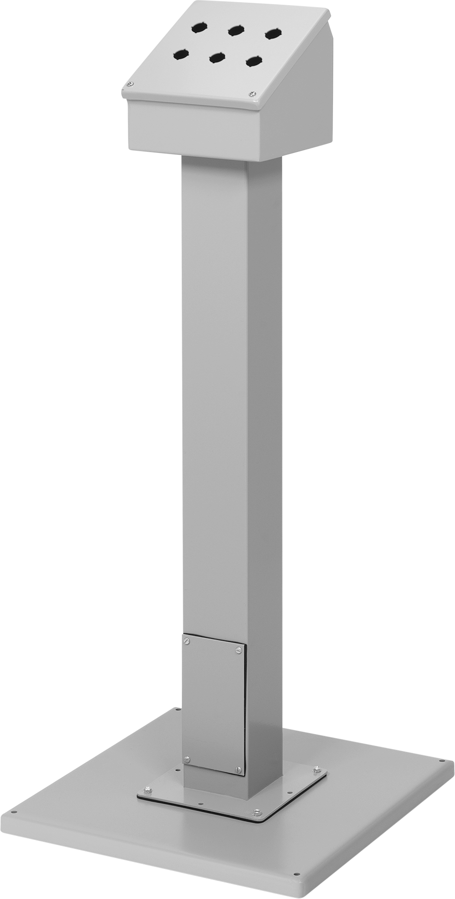 Enclosure Shown with Pedestal and Base