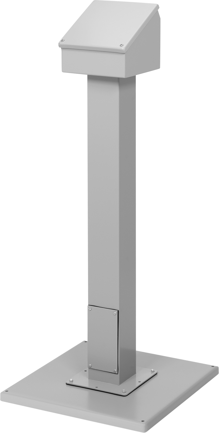 Enclosure Shown with Pedestal and Base