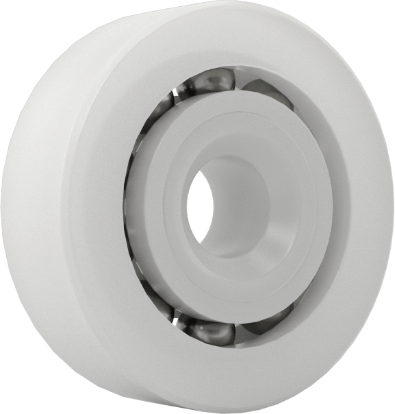 Kuru Çalışan Bilyalı Rulman, Anma Numarası R2A, 1/8" Mil Çapı için