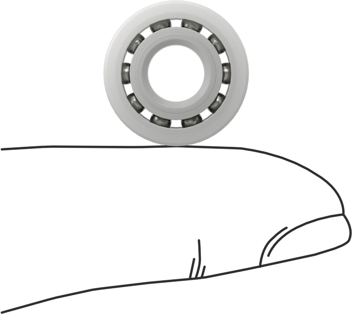 Kuru Çalışan Bilyalı Rulman, Anma Numarası R4, 1/4" Mil Çapı için