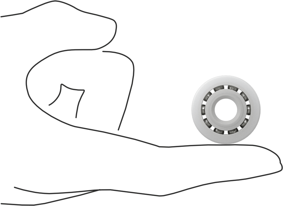 Kuru Çalışan Bilyalı Rulman, Anma Numarası R8A, 3/8" Mil Çapı
