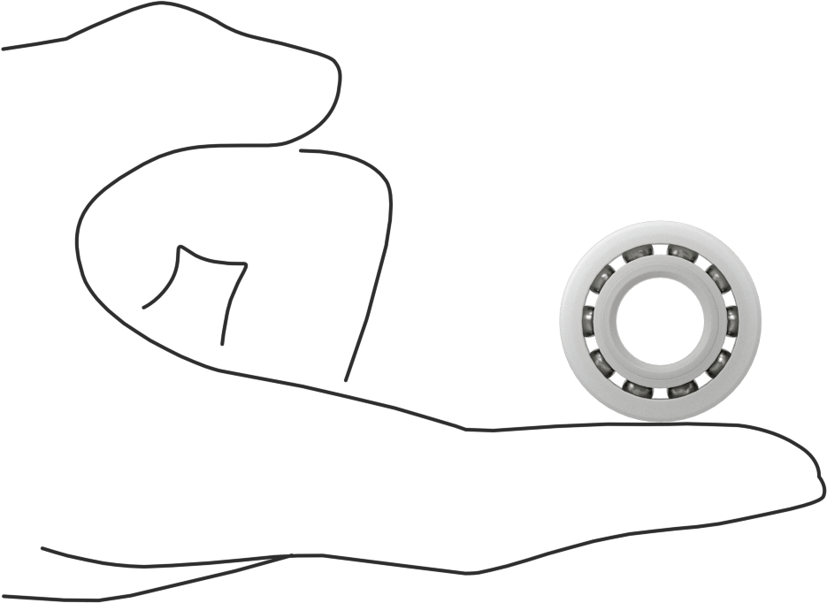 Kuru Çalışan Bilyalı Rulman, Anma Numarası R8A, 1/2" Mil Çapı için
