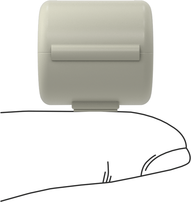 Kablo için Klipsli EMI/RFI Bastırıcı, 0,30" Kablo Dış Çapı için, Yapışkan Montaj, 100 Ohm @ 100 MHz