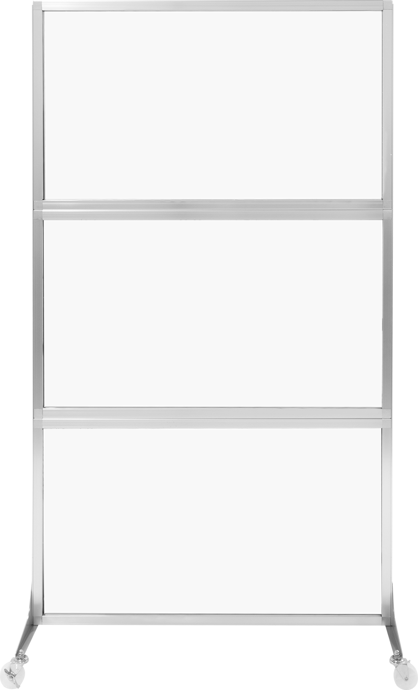 Şeffaf Bölme Paneli, Standart, Sağlam Panel, 4 Fit Genişlik x 6 Fit Yükseklik Toplam