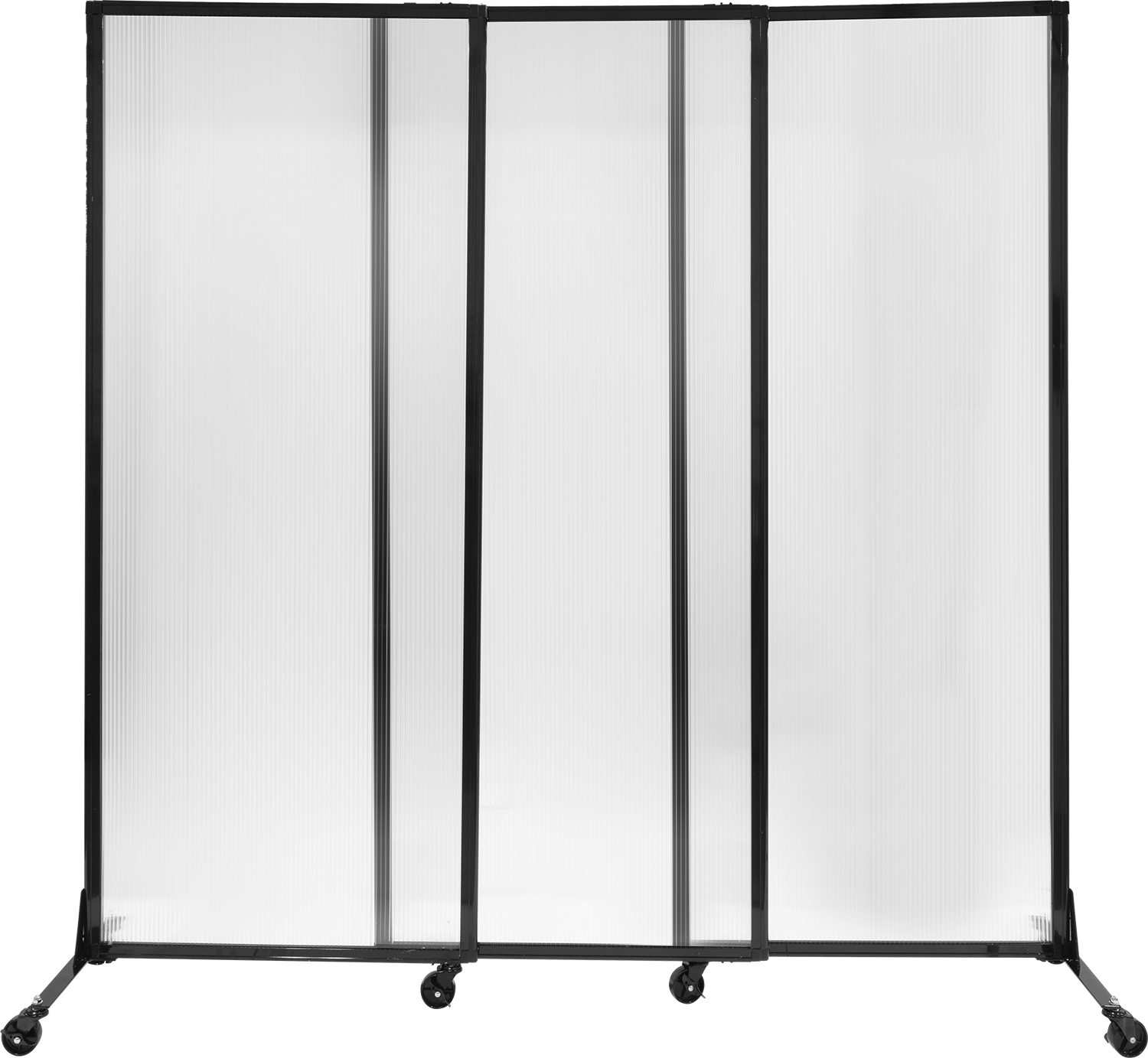 Şeffaf Bölme Paneli, Kayan, Yivli Panel, 3-8 Fit Genişlik x 7 Fit Yükseklik Toplam