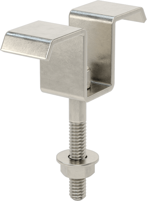 Fiberglas Çubuk Izgara Klipsi, 1-1/2" Rulman Çubuğu Genişliği için Eyer Klipsi