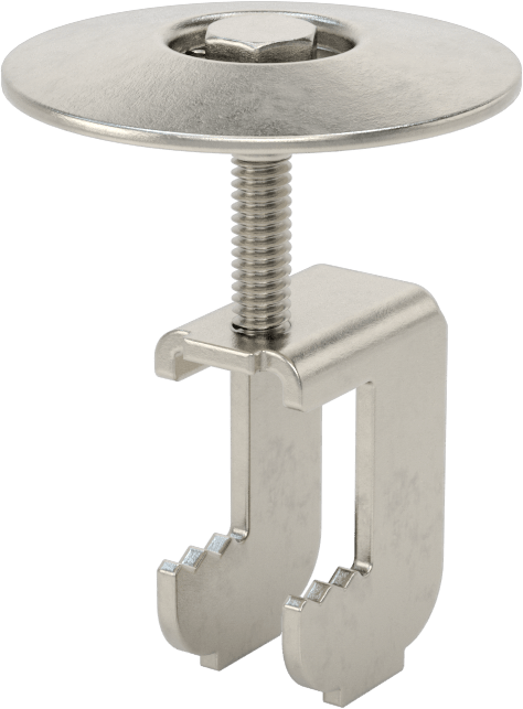 Fiberglas Çubuk Izgara Klipsi, 1-1/4" Yükseklikli Yatak Çubuğu için C Klipsi, 1" Genişlikte Açıklık