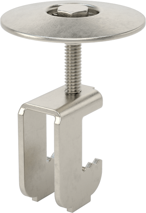Fiberglas Çubuk Izgara Klipsi, 1-1/4" Yükseklikli Yatak Çubuğu için C Klipsi, 1" Genişlikte Açıklık