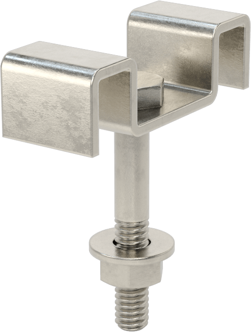 Fiberglas Çubuk Izgara Klipsi, 1 inç Yüksek Çubuk için Eyer Klipsi, 1,5 inç Genişlik x 1,5 inç Uzunluk Açıklık