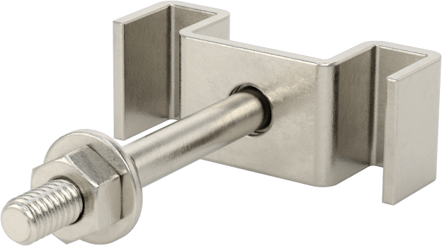 Fiberglas Çubuk Izgara Klipsi, 1-1/2" Yükseklikli Yatak Çubuğu için Eyer Klipsi