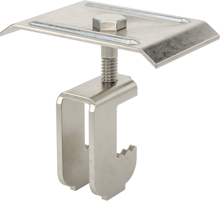 Fiberglas Çubuk Izgara Klipsi, 3/4“ Yükseklikli Yatak Çubuğu x 2-1/4” Uçtan Uca Genişlik için C Klipsi