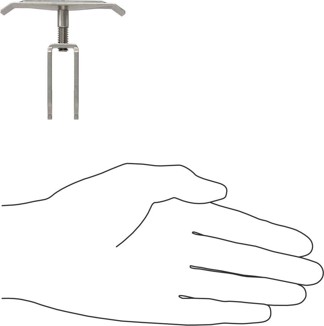 Fiberglas Çubuk Izgara Klipsi, 3/4“ Yükseklikli Yatak Çubuğu x 2-1/4” Uçtan Uca Genişlik için C Klipsi