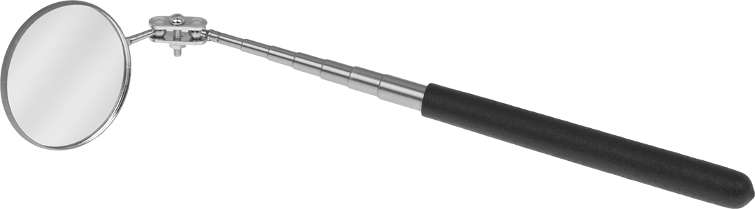 El Tipi Muayene Aynası, Yuvarlak, 6“ ila 33” Tutamak Uzunluğu, 2-1/4" Çap