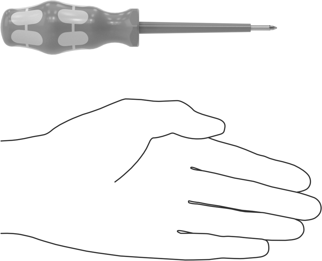 Elektrik Yalıtımlı Tornavida, 0 Numaralı Pozidriv®, 3-1/8“ Uzunluk x 3/16” Genişlik Mil