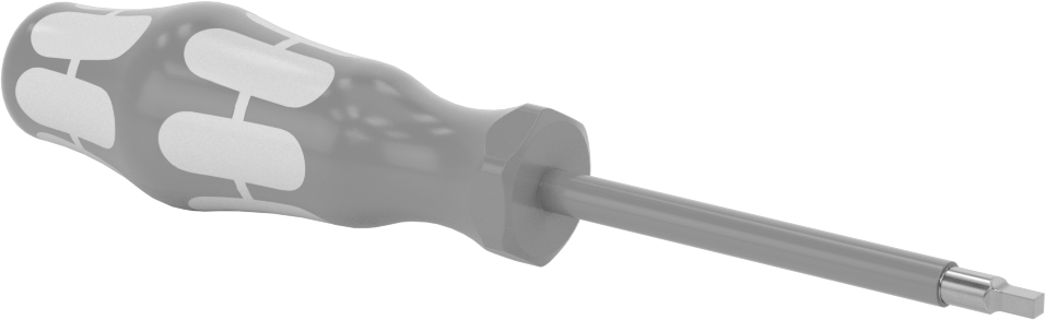 Elektrik Yalıtımlı Tornavida, 1 Numaralı Kare Uç, 3-1/8“ Uzun x 1/4” Genişlikte Mil