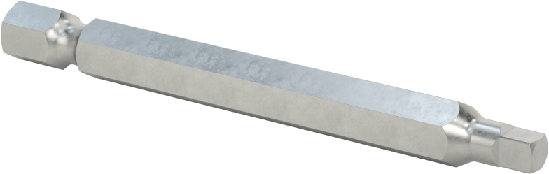 Kare Uç, Elektrikli Aletler için 1/4" Altıgen Şaft, 3 Boyutu, 2-3/4" Uzunluk