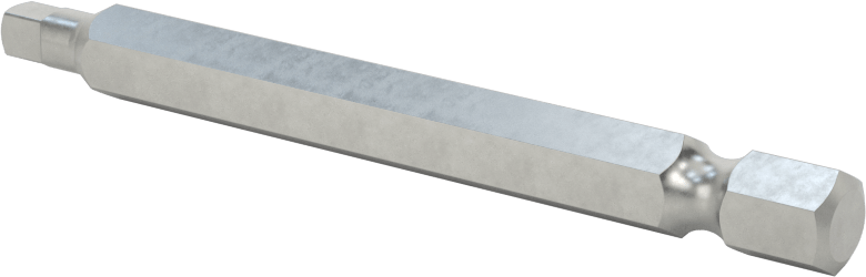 Kare Uç, Elektrikli Aletler için 1/4" Altıgen Şaft, 3 Boyutu, 2-3/4" Uzunluk