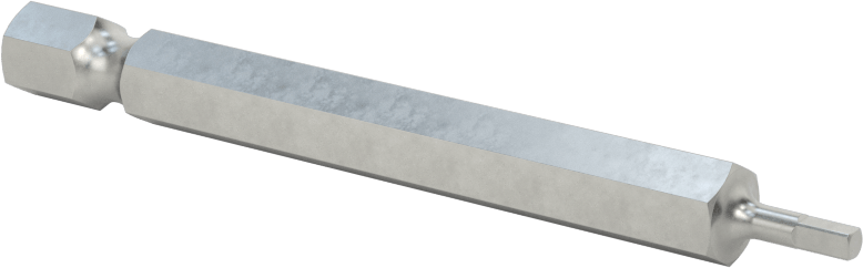 Kare Uç, Elektrikli Aletler için 1/4" Altıgen Şaft, 0 Numaralı Boyut, 2-3/4" Uzunluk