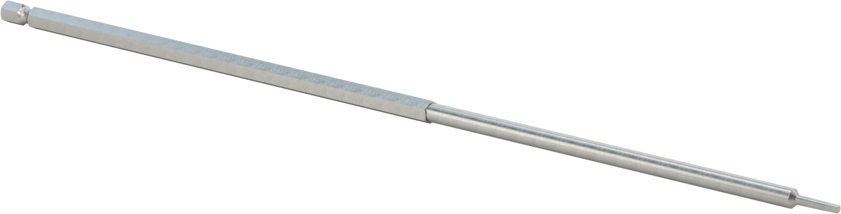 Kare Uç, Elektrikli Aletler için 1/4" Altıgen Şaft, 0 Numaralı Boyut, 12" Toplam Uzunluk