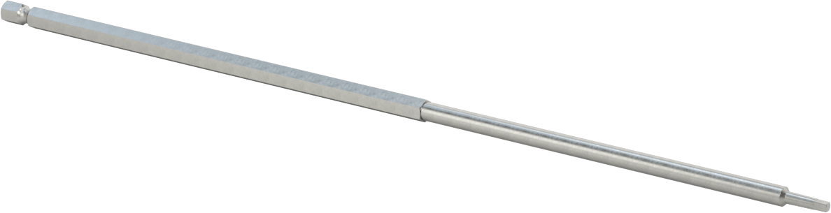 Kare Uç, Elektrikli Aletler için 1/4" Altıgen Şaft, 1 Numaralı Boyut, 12" Toplam Uzunluk