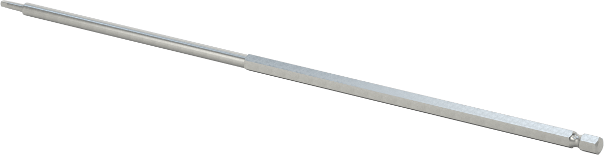 Kare Uç, Elektrikli Aletler için 1/4" Altıgen Şaft, 1 Numaralı Boyut, 12" Toplam Uzunluk