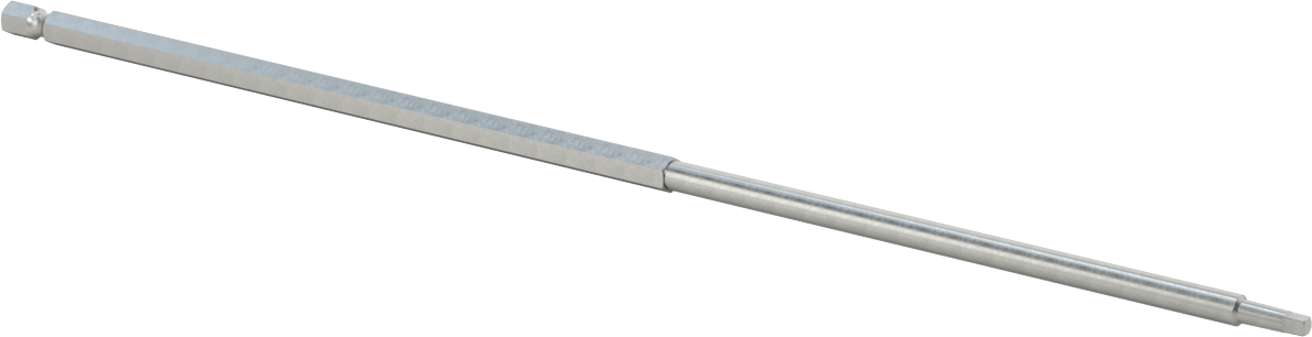 Kare Uç, Elektrikli Aletler için 1/4" Altıgen Şaft, Numara 2 Boyut, 12" Toplam Uzunluk