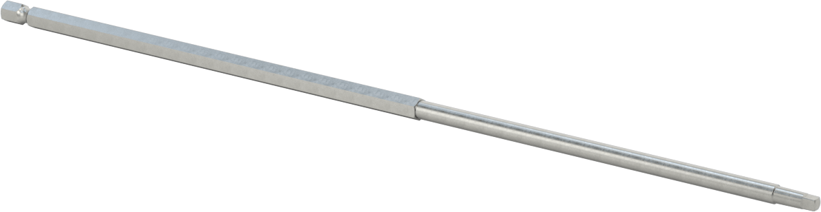 Kare Uç, Elektrikli Aletler için 1/4" Altıgen Şaft, 3 Boyutu, 12" Toplam Uzunluk