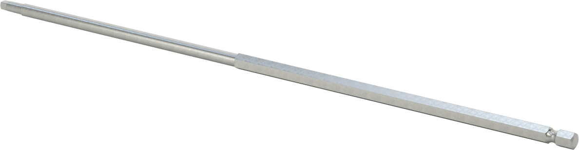 Kare Uç, Elektrikli Aletler için 1/4" Altıgen Şaft, 3 Boyutu, 12" Toplam Uzunluk