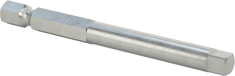 Kare Uç, Elektrikli Aletler için 1/4" Altıgen Şaft, 4 Numara Boyut, 2-7/8" Uzunluk