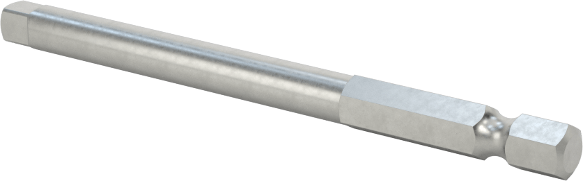 Kare Uç, Elektrikli Aletler için 1/4" Altıgen Şaft, 4 Numara Boyut, 3-1/2" Uzunluk