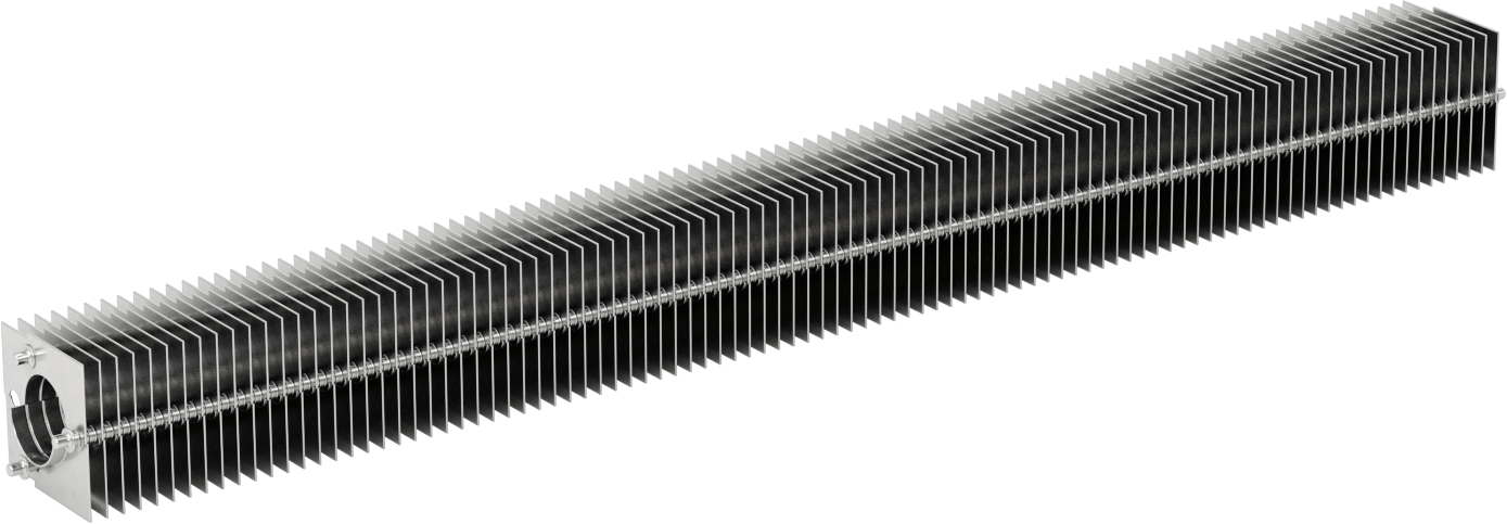 Kelepçeli Isı Emici, 1 Bakır Boru Boyutu ve 1-1/8" Boru Dış Çapı için, 24" Toplam Uzunluk
