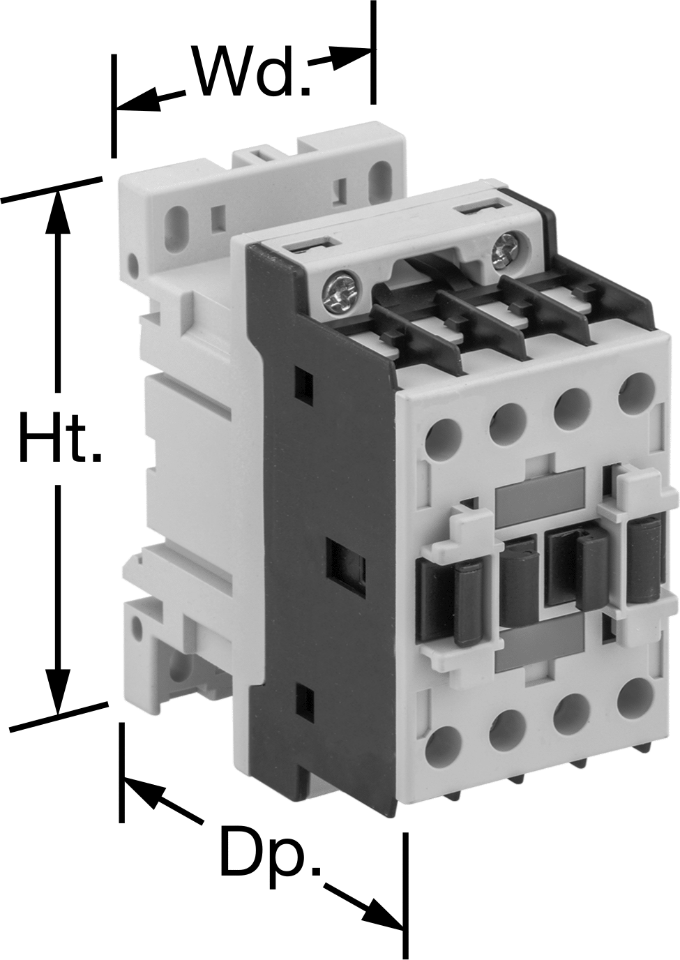 DIN Rayı Montajlı Dokunmaya Dayanıklı Vidalı Terminal Rölesi, 4PST-NO, 12 Terminal, 120V AC Giriş