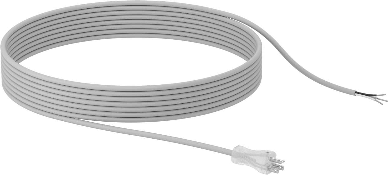 Güç Kablosu, Sure-Grip, NEMA-5-15 Fiş x Kablo Uçları, 12 Fit Uzunluk