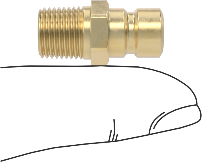 Soğutucu için Pirinç Hızlı Ayrılabilir Hortum Bağlantısı, Düz Plug, 1/4 Kaplin Boyutu x 1/8 NPTF Erkek