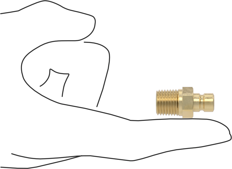 Soğutucu için Pirinç Hızlı Ayrılabilir Hortum Bağlantısı, Düz Plug, 1/4 Bağlantı Boyutu x 1/4 NPTF Erkek