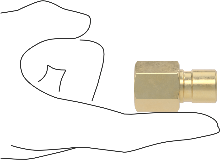 Soğutucu için Pirinç Hızlı Ayrılabilir Hortum Bağlantısı, Düz Plug, 1/2 Kaplin Boyutu x 1/2 NPTF Dişi